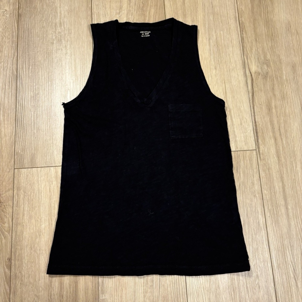 Madewell Women's Whisper Cotton V Neck Pocket Tank Top Size XXS